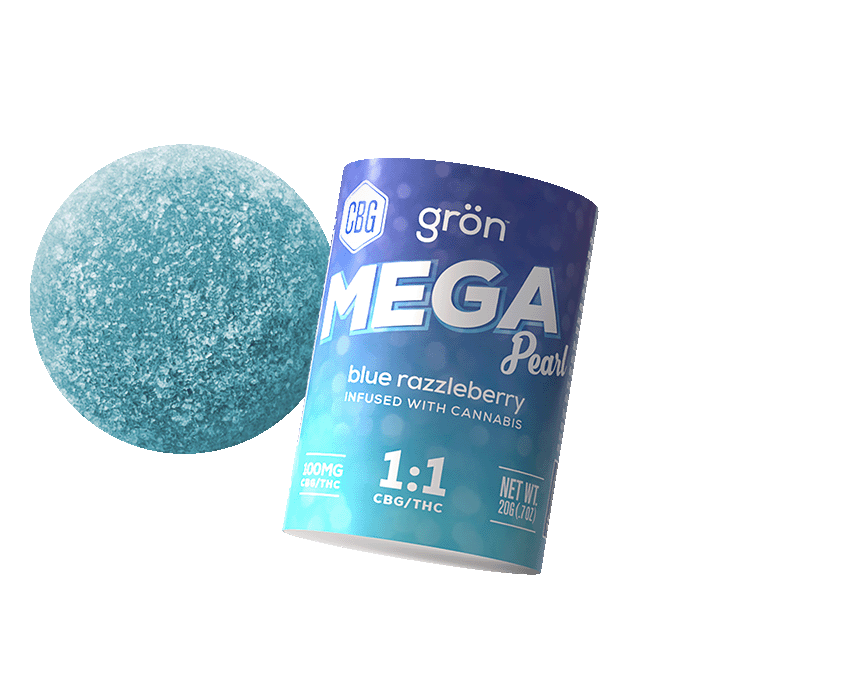 Grön 1:1 Blue Razzleberry Mega Pearl - CBG/THC