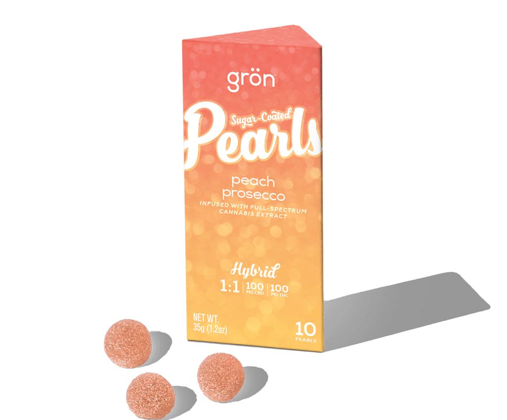 Grön 1:1 Peach Prosecco Pearls - CBD/THC - Hybrid