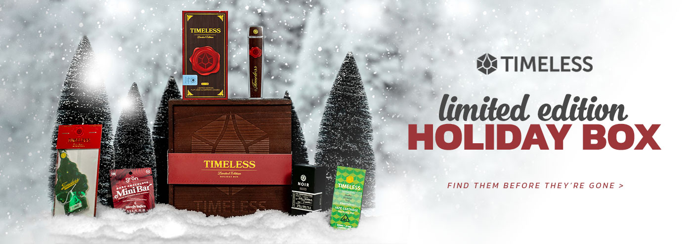 Timeless Limited Edition Holiday Box featuring Grön Dark Chocolate with Raspberry