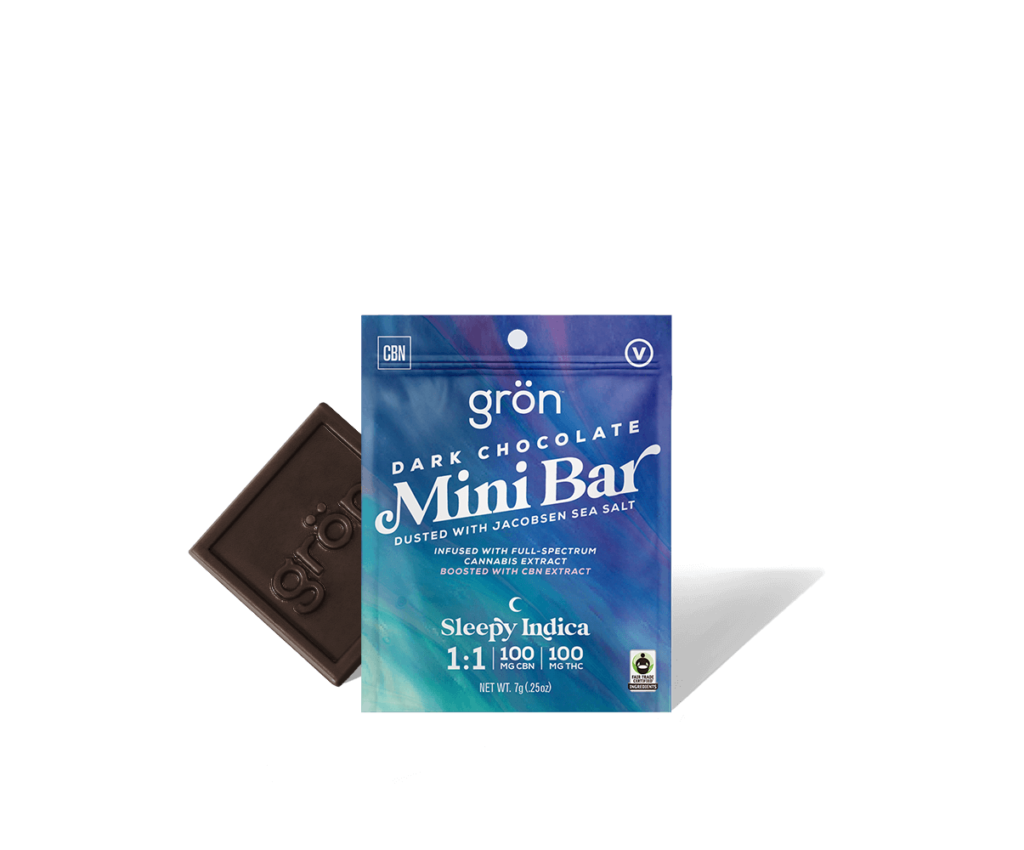 Grön 1:1 Dark Chocolate Mini Bar - Sleepy Indica - CBN/THC
