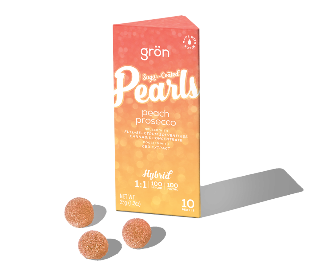 Grön 1:1 CBD/THC Peach Prosecco Pearls - Hybrid